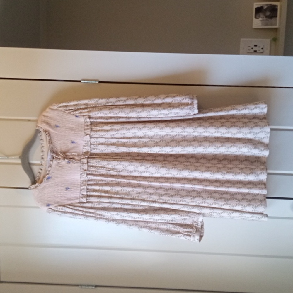 Zara Girls Cream Floral Dress 9